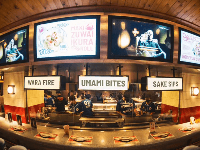 Homerun Izakaya kitchen side dinning are