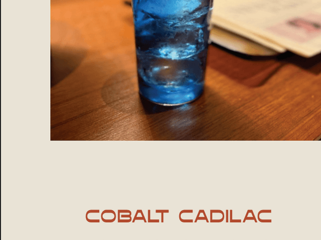 cobalt cadilac APT 101 cocktail