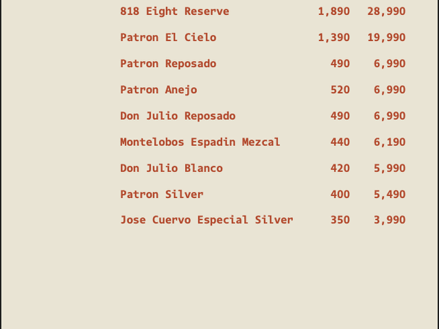Classic cocktail of APT 101 menu 5