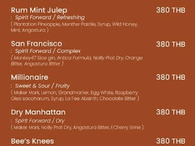 classic cocktails GOT BKK