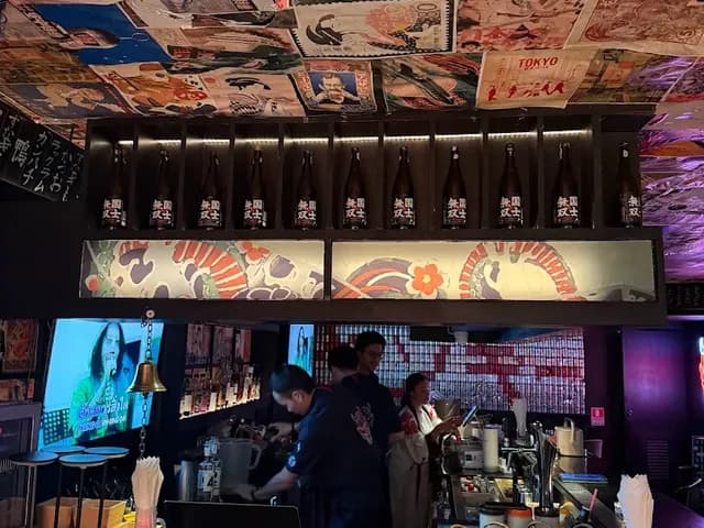 yankii robatayaki bar drink bar counter
